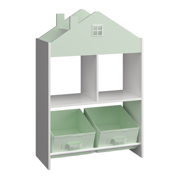 Estantería para niños Vipsali 90x60x27 cm Verde menta/Blanco [en.casa]