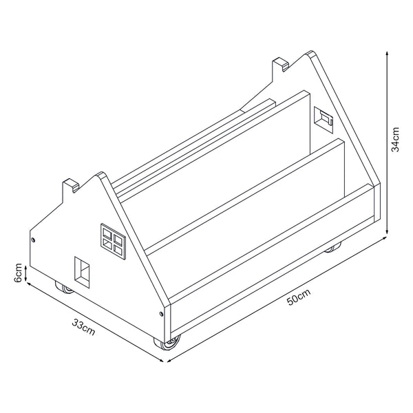 Carrito móvil de libros para niños Vipsali Hausoptik