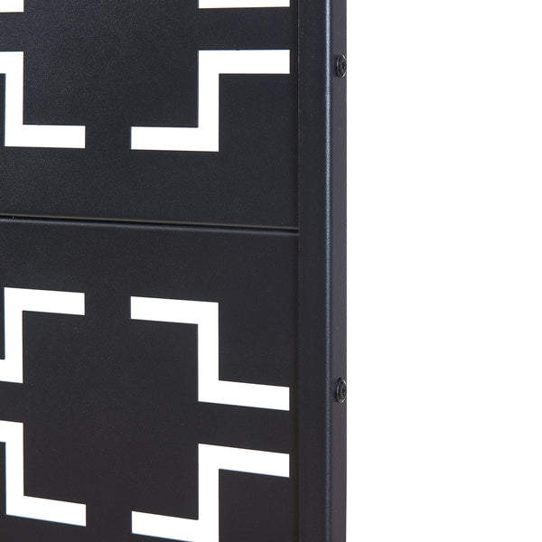 Tabique interior Aaskis acero 200x100x50 cm negro [casa.pro]