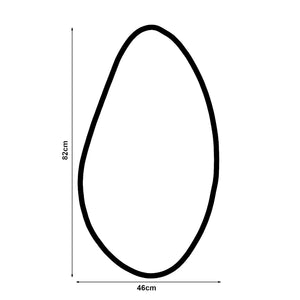 Espejo de pared Orland 82x46 cm Negro [en.casa]