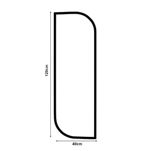 Espejo de pared Tarvindak 120x40 cm Negro [en.casa]