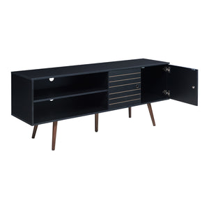 Mueble de televisión Vare 160x40x66 cm Negro [en.casa]