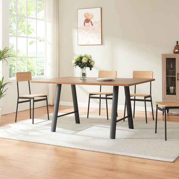 Juego de 2 estructuras de mesa Hullem acero 72x70x10 cm negro [en.casa]