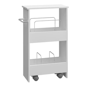 Carrito Katra 67x40x20 cm Blanco [en.casa]