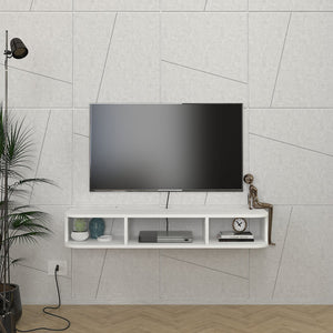 Mueble bajo de TV colgante Oundsvas 120x30x19 cm Blanco [en.casa]