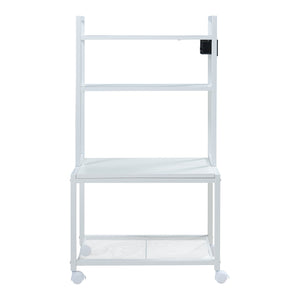 Mesa de impresora con ruedas Svanaldsvipp 100x55x38 cm Blanco [en.casa]