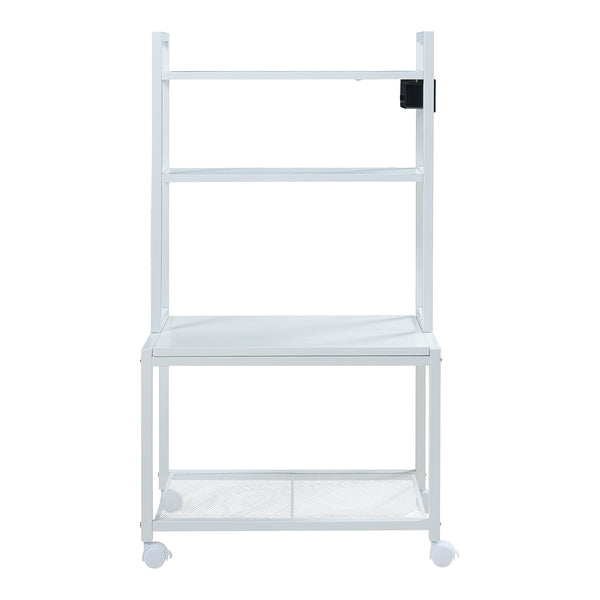 Mesa de impresora con ruedas Svanaldsvipp 100x55x38 cm Blanco [en.casa]