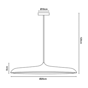 Lámpara colgante Oupilu con LEDs integrados Metal 120x25x25 cm Negro/Blanco [lux.pro]