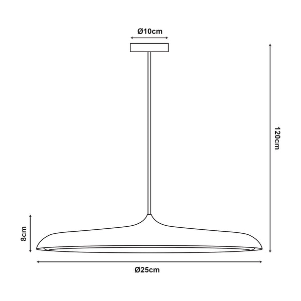 Lámpara colgante Oupilu con LEDs integrados Metal 120x25x25 cm Negro/Blanco [lux.pro]