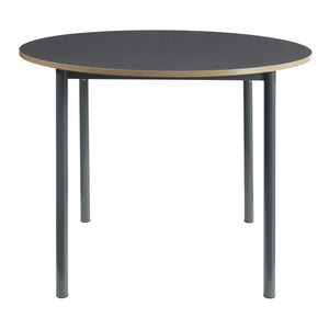 Grupo de comedor Lindesberg 5 piezas redondo Gris/ Marrón claro [en.casa]