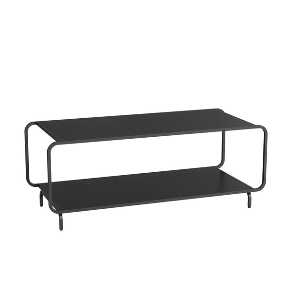 Mesa de centro Færder 115x50x45 cm Acero Negro [en.casa]