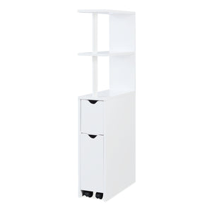 Estantería Fadeskimma con cajones aglomerado 113x19x45cm Blanco [en.casa]