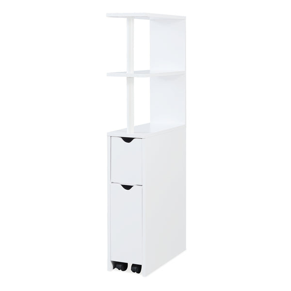 Estantería Fadeskimma con cajones aglomerado 113x19x45cm Blanco [en.casa]