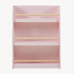 Estantería infantil Virer de 3 niveles 78x60x18cm - Rosa/Natural [en.casa]