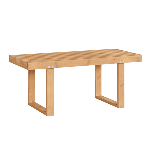 Banco para entrada Aarela bambú 91x41x38cm Natural [en.casa]