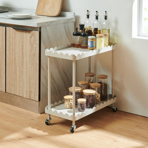 Carro de servicio Bolmanralu 2 niveles acero 61x31x60cm - Gris [en.casa]