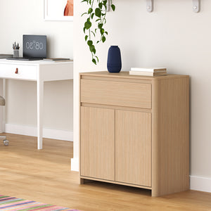 Armario auxiliar Takranmaa 88x79x39 cm efecto roble [en.casa]