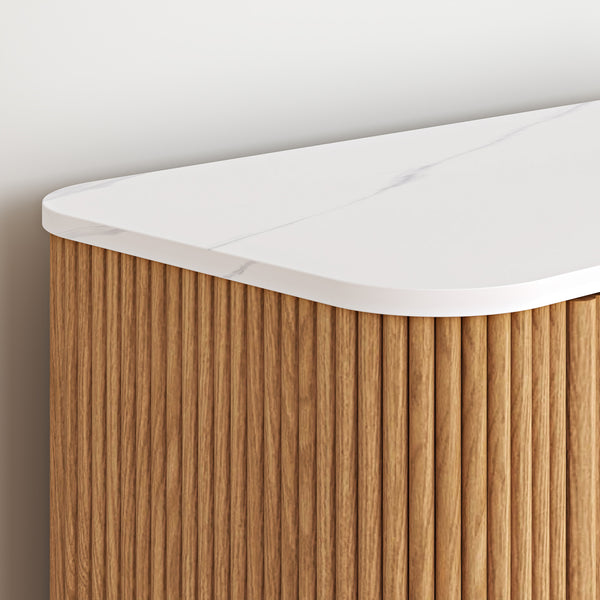 Cómoda Kokunse con 6 cajones 120x42x78 cm aspecto roble [en.casa]