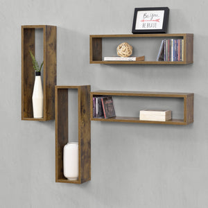 Estantería de pared Fagernes 59x15x17cm juego de 4 unidades varios colores en.casa