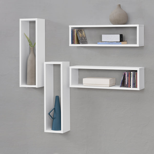 Estantería de pared Fagernes 59x15x17cm juego de 4 unidades varios colores en.casa