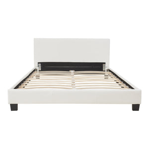 Cama de cuero sintético Albacete 140x200 cm Blanco Corium