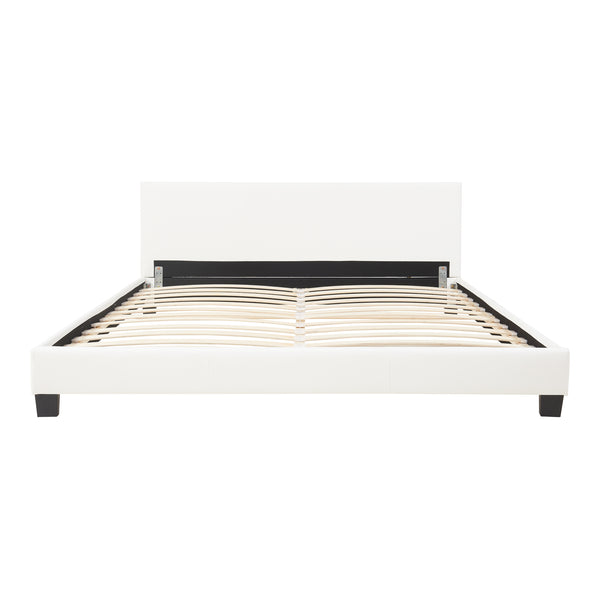 Cama de cuero sintético Albacete 180x200cm Blanco Corium