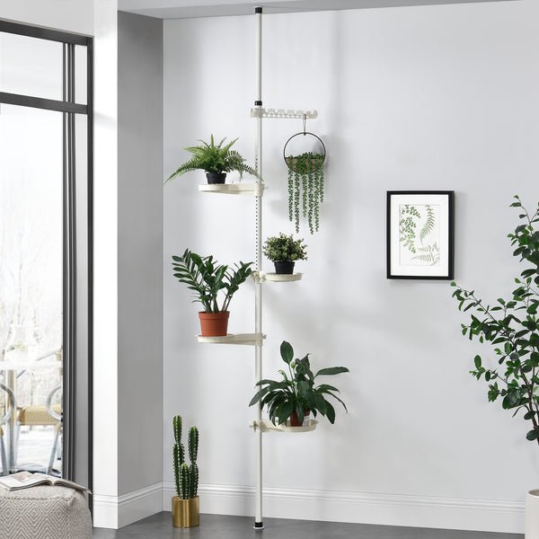 Estantería para plantas telescópica 110-305 cm estantería para flores [en.casa]
