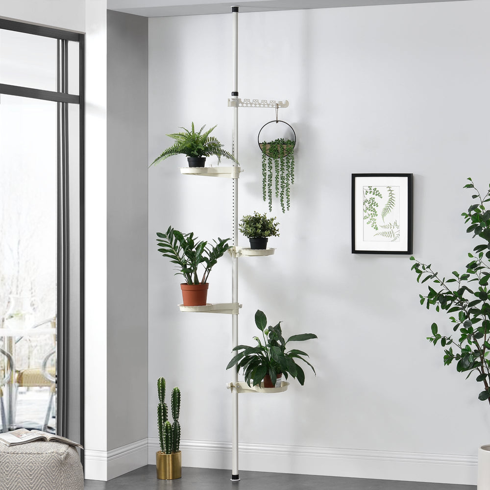 Estantería para plantas 110 - 305 cm telescópica estante para flores [en.casa] - premiumXL