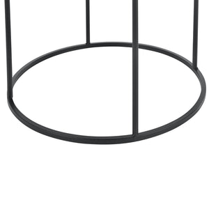 Mesa auxiliar Anaklia juego de 3 redondas metal negro en.casa
