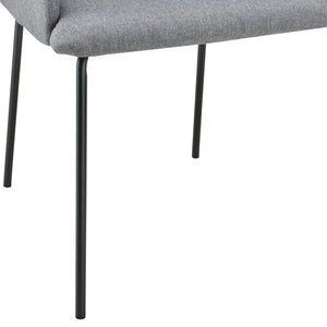 Sillón tapizado con reposabrazos Textil Gris en.casa