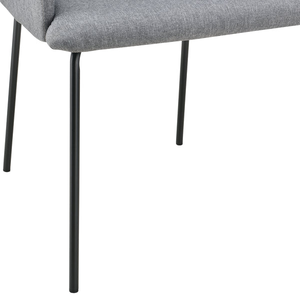 Sillón tapizado con reposabrazos Textil Gris en.casa