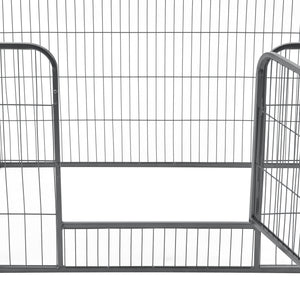 Parque para cachorros 125x85x70 cm acero plata pro.tec
