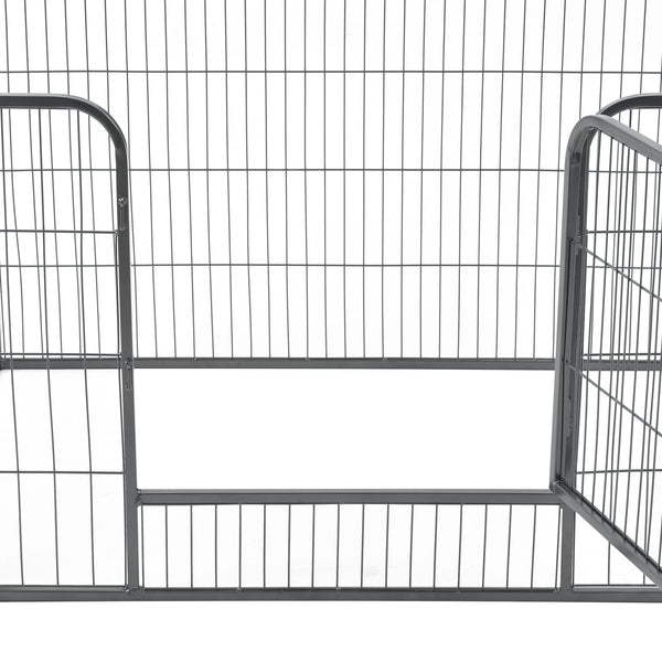 Parque para cachorros 125x85x70 cm acero plata pro.tec