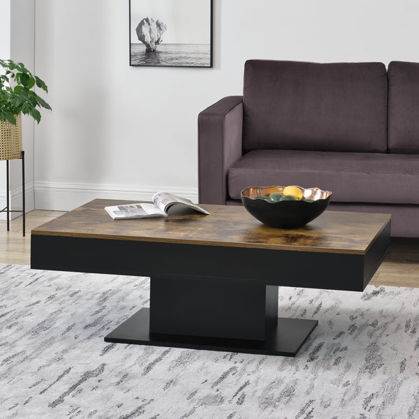 Mesa de centro Lünen aspecto madera/negro [en.casa]