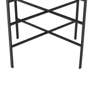 Mesa auxiliar Wiltz 40x40x53 cm Metal Negro en.casa
