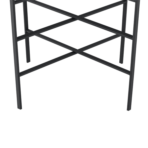 Mesa auxiliar Wiltz 40x40x53 cm Metal Negro en.casa