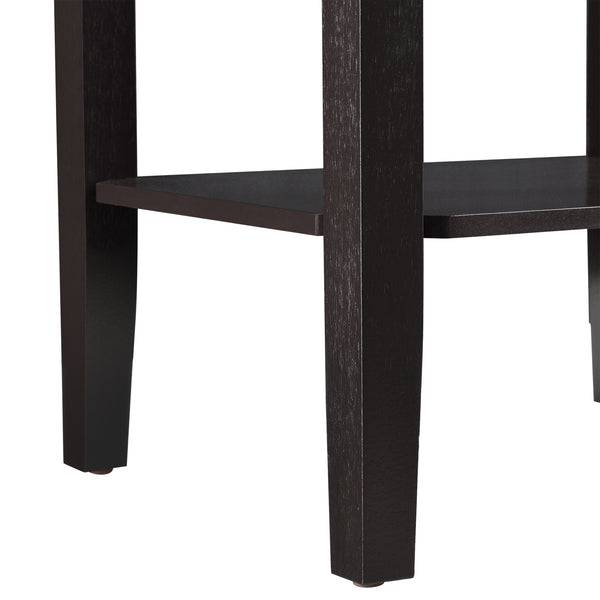 Mesa auxiliar Thun 74x38x30 cm MDF color café en.casa