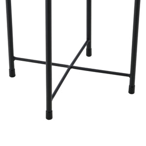 Soporte para macetas Mol 2 piezas Negro-Dorado en.casa