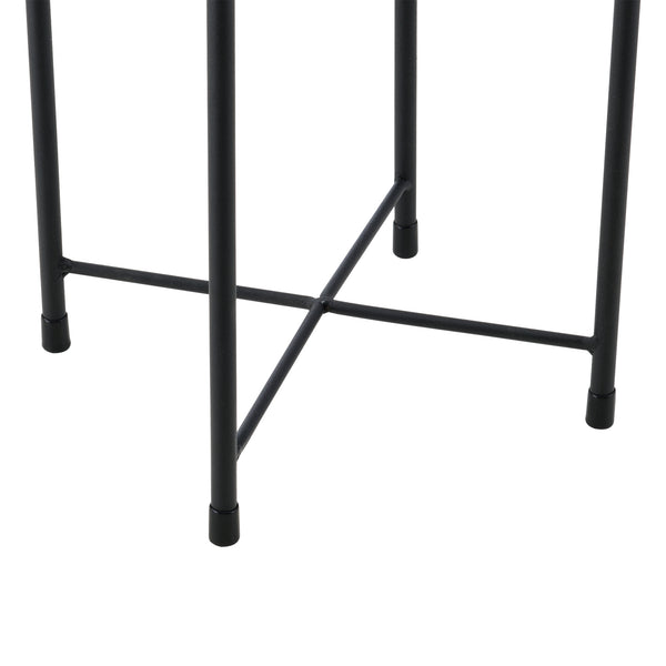 Soporte para macetas Mol 2 piezas Negro-Dorado en.casa