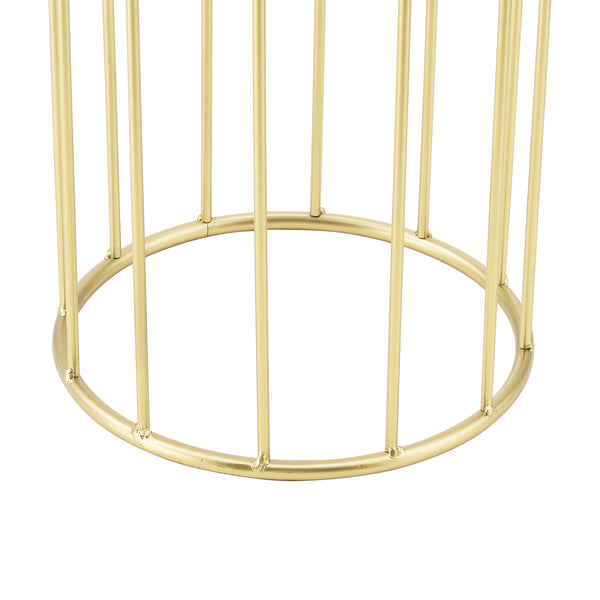 Soporte para macetas Mortsel juego de 2 piezas metal negro-dorado [en.casa]