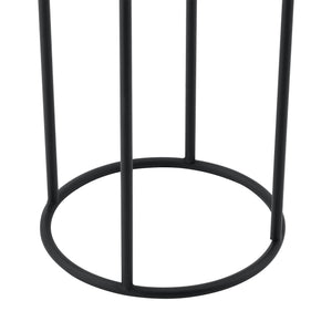 Soporte para macetas Messancy 2 piezas Negro-Dorado en.casa