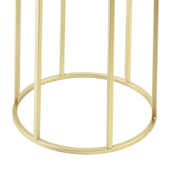 Soporte para maceta Macon 2 piezas Negro-Dorado en.casa