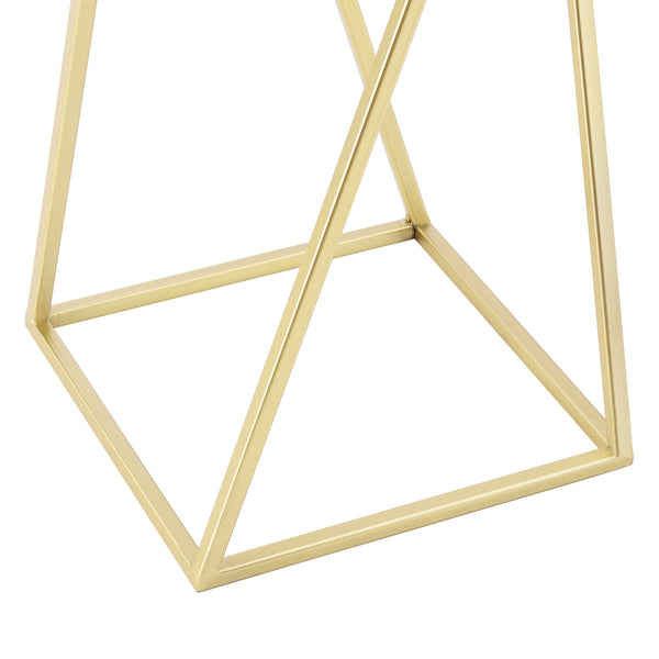 Soporte para macetas Mons 2 piezas Negro-Dorado en.casa