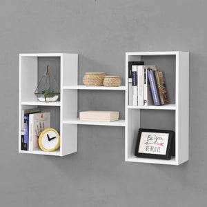 Estantería de pared Lillesand con 5 estantes 101x18x60 cm Blanco [en.casa]
