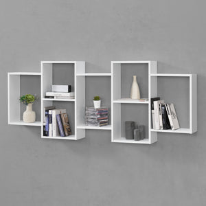 Estantería de pared Jessheim 161x18x65 cm Blanco en.casa