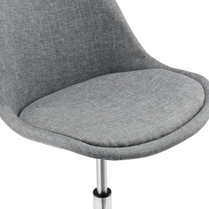 Silla de oficina Atherton 83-93x48x55 cm Gris claro [en.casa]