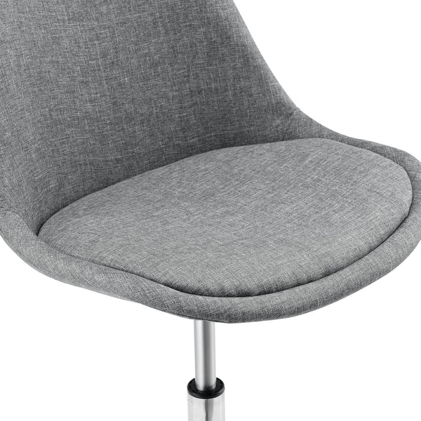 Silla de oficina Atherton 83-93x48x55 cm Gris claro [en.casa]