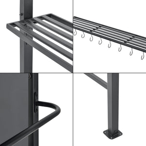 Pabellón de barbacoa Pyrgos 215 x 220 x 140 cm Gris oscuro en.casa