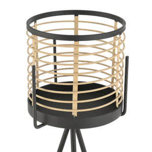 Soporte para plantas Lasne juego de 2 metal negro beige en.casa