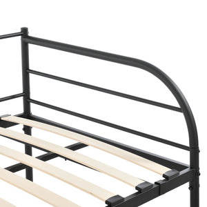 Cama de metal Falun 90x200 cm hasta 150 kg Negro en.casa